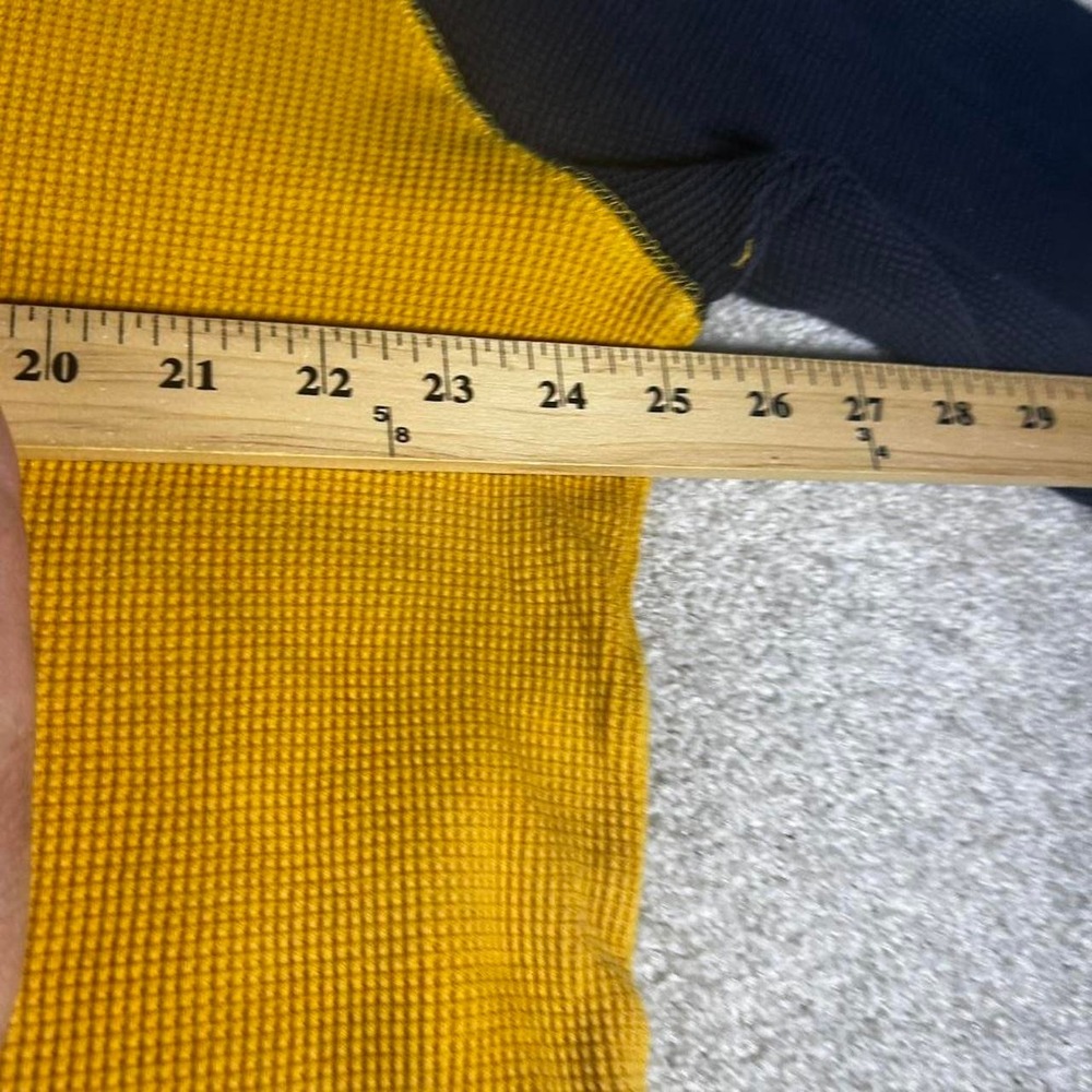 Y2K old navy yellow and navy blue skater long sleeve thermal shirt Size XL - Picture 5 of 5